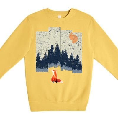 Fox Distorted Forrest  Premium Crewneck Sweatshirt