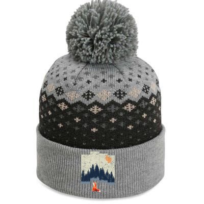 Fox Distorted Forrest  The Baniff Cuffed Pom Beanie