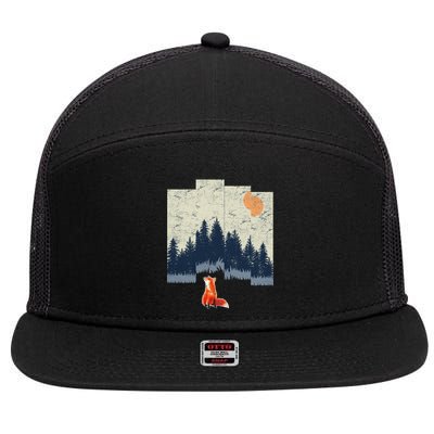 Fox Distorted Forrest  7 Panel Mesh Trucker Snapback Hat