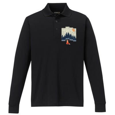 Fox Distorted Forrest  Performance Long Sleeve Polo