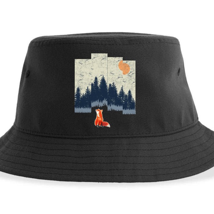 Fox Distorted Forrest  Sustainable Bucket Hat
