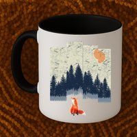 Fox Distorted Forrest  Mug