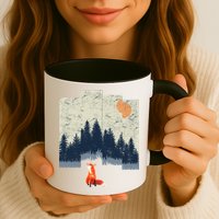 Fox Distorted Forrest  Mug