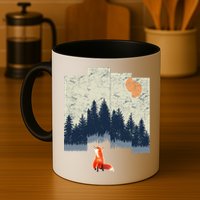 Fox Distorted Forrest  Mug