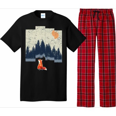 Fox Distorted Forrest  Pajama Set