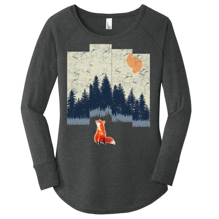 Fox Distorted Forrest  Women's Perfect Tri Tunic Long Sleeve Shirt