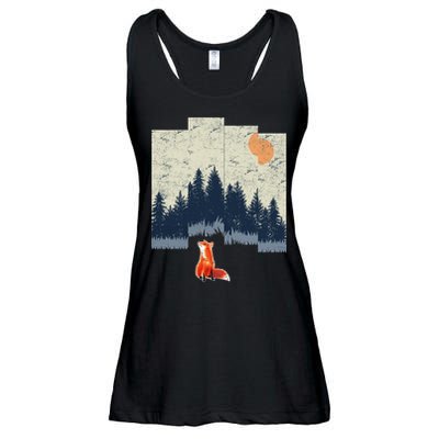 Fox Distorted Forrest  Ladies Essential Flowy Tank