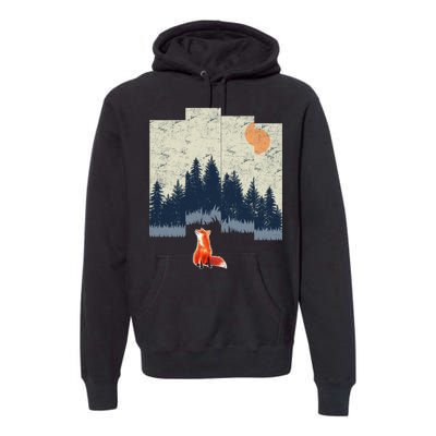 Fox Distorted Forrest  Premium Hoodie