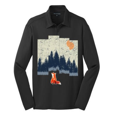 Fox Distorted Forrest  Silk Touch Performance Long Sleeve Polo