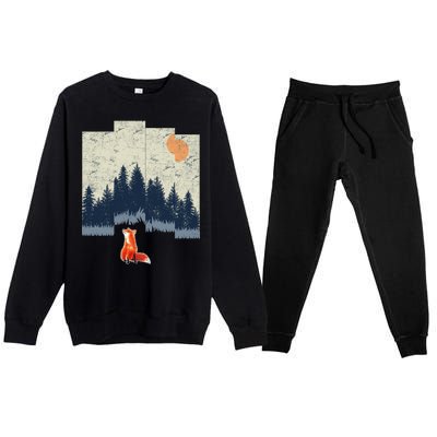 Fox Distorted Forrest  Premium Crewneck Sweatsuit Set