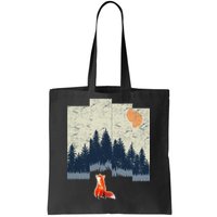 Fox Distorted Forrest  Tote Bag