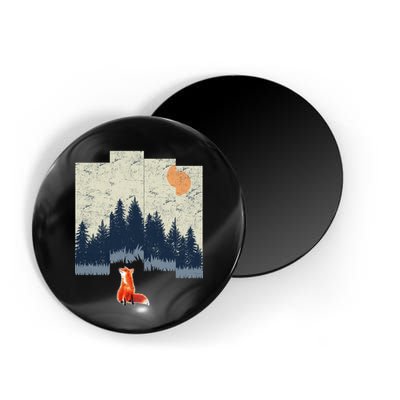 Fox Distorted Forrest  Magnet