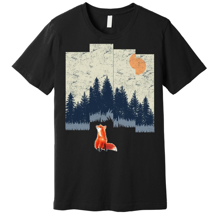 Fox Distorted Forrest  Premium T-Shirt