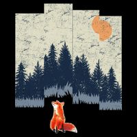 Fox Distorted Forrest  Premium T-Shirt