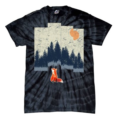 Fox Distorted Forrest  Tie-Dye T-Shirt