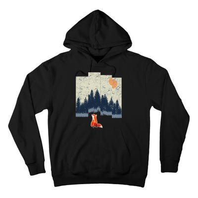 Fox Distorted Forrest  Tall Hoodie