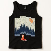 Fox Distorted Forrest  Tank Top