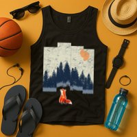 Fox Distorted Forrest  Tank Top