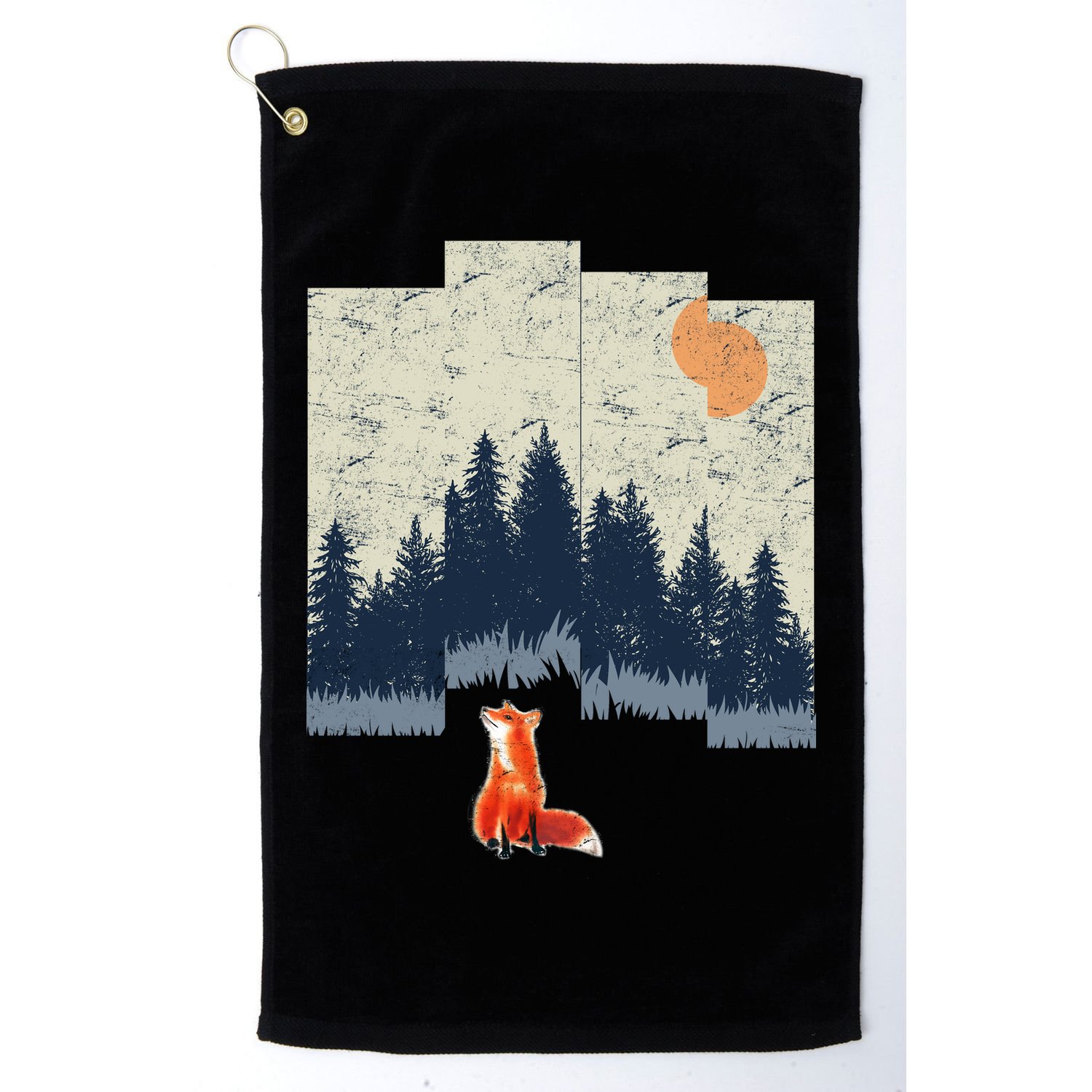 Fox Distorted Forrest  Golf Towel