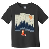 Fox Distorted Forrest  Toddler T-Shirt