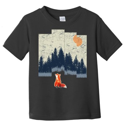 Fox Distorted Forrest  Toddler T-Shirt