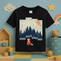 Fox Distorted Forrest  Toddler T-Shirt
