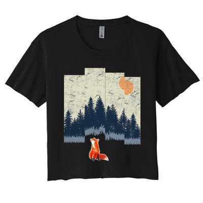 Fox Distorted Forrest  Crop Top