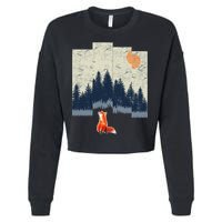Fox Distorted Forrest  Cropped Pullover Crew