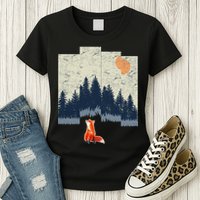 Fox Distorted Forrest  Womens T-Shirt