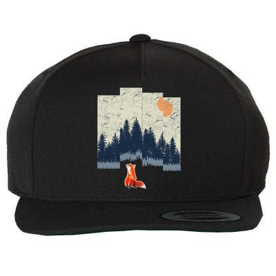 Fox Distorted Forrest  Wool Snapback Cap