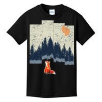 Fox Distorted Forrest  Kids T-Shirt