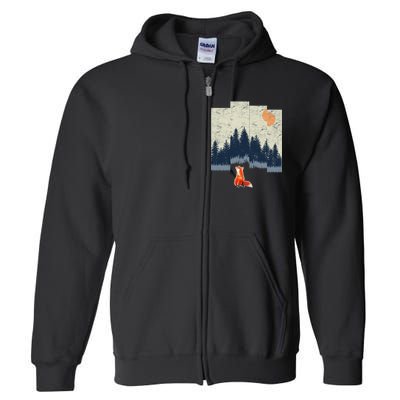 Fox Distorted Forrest  Full Zip Hoodie