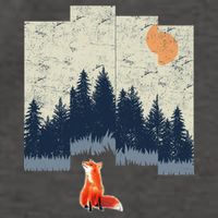 Fox Distorted Forrest  Vector Backpack