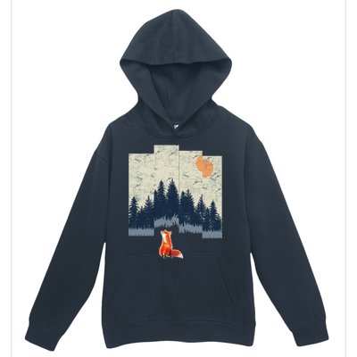 Fox Distorted Forrest  Urban Pullover Hoodie