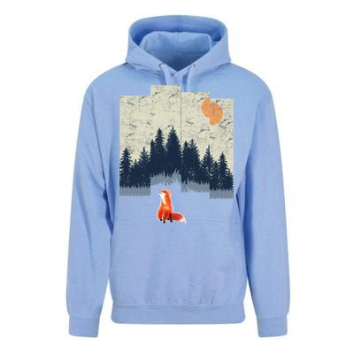 Fox Distorted Forrest  Unisex Surf Hoodie