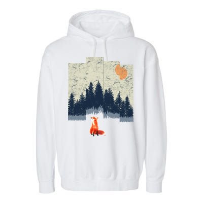 Fox Distorted Forrest  Garment-Dyed Fleece Hoodie