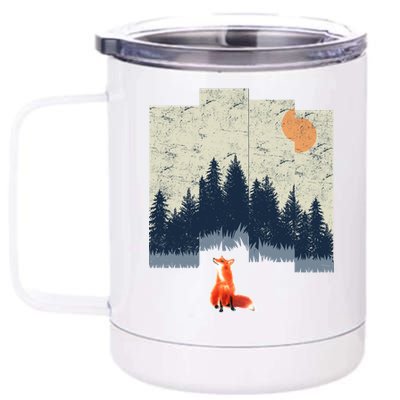 Fox Distorted Forrest  12 oz Stainless Steel Tumbler Cup