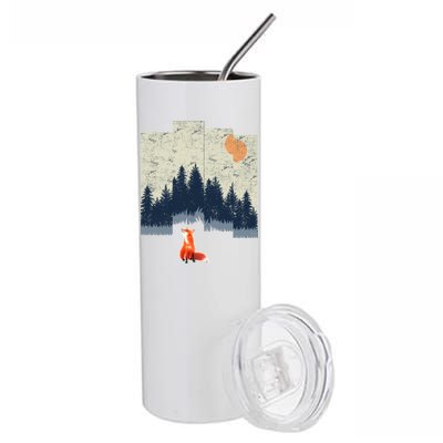 Fox Distorted Forrest  Stainless Steel Tumbler