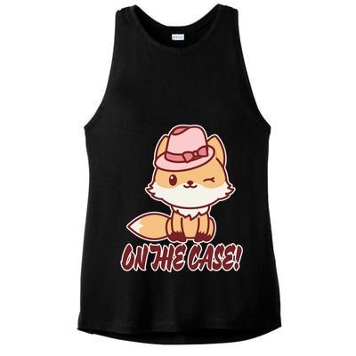 Foxy On That Case Cute Fox Ladies PosiCharge Tri-Blend Wicking Tank
