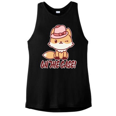 Foxy On That Case Cute Fox Ladies PosiCharge Tri-Blend Wicking Tank