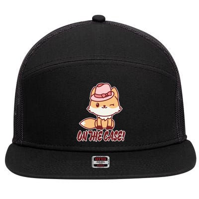 Foxy On That Case Cute Fox 7 Panel Mesh Trucker Snapback Hat