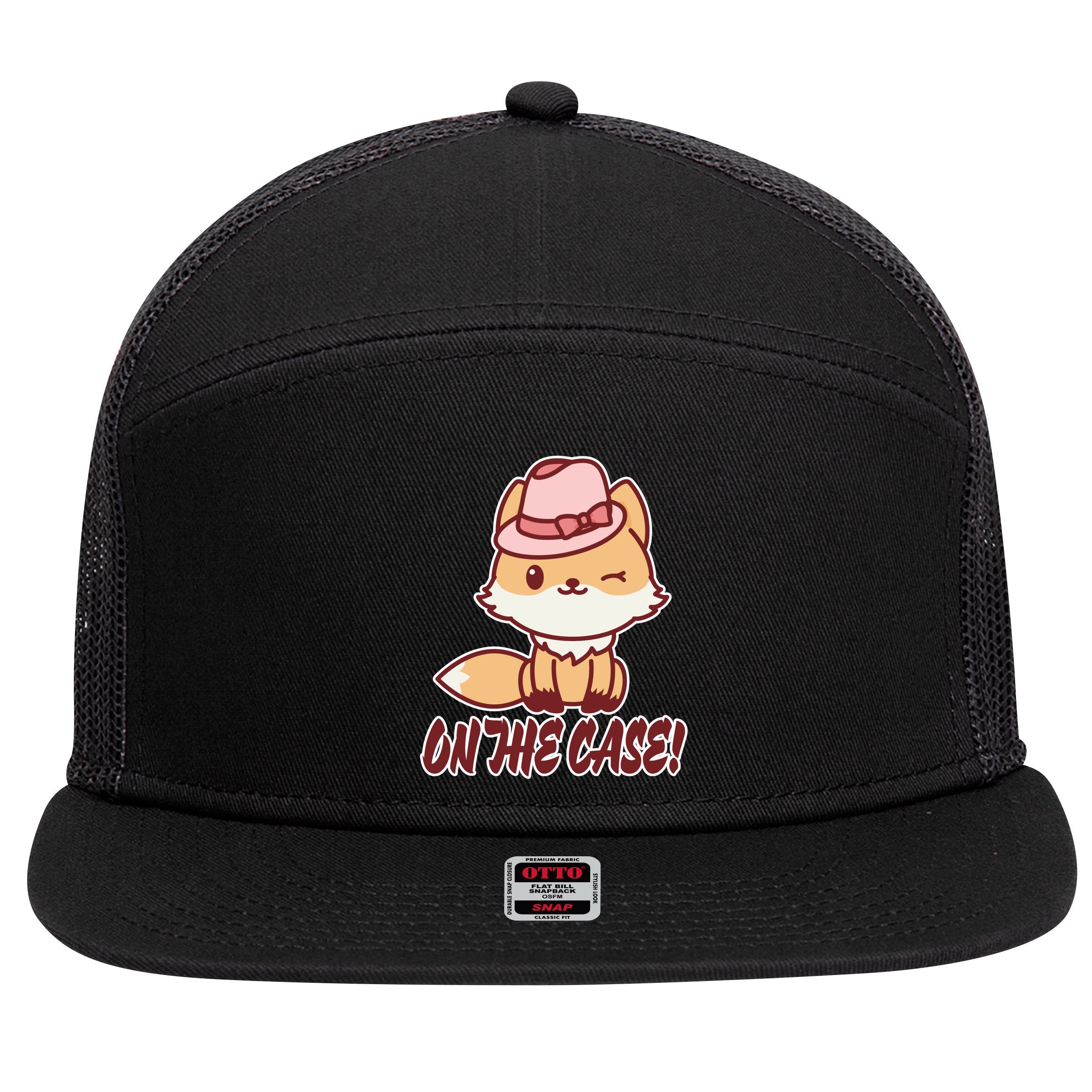 Foxy On That Case Cute Fox 7 Panel Mesh Trucker Snapback Hat