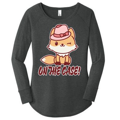 Foxy On That Case Cute Fox Women's Perfect Tri Tunic Long Sleeve Shirt