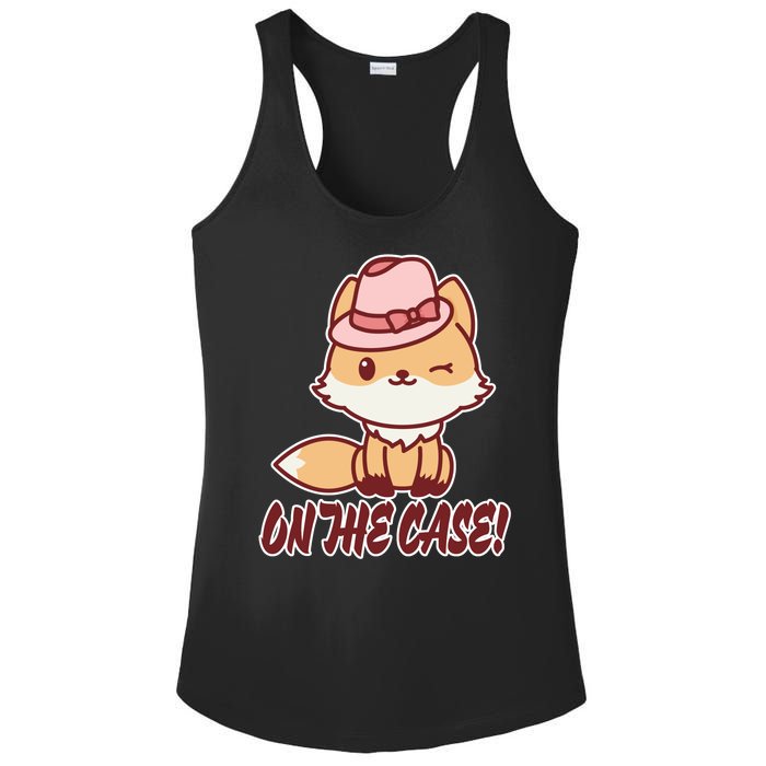 Foxy On That Case Cute Fox Ladies PosiCharge Competitor Racerback Tank