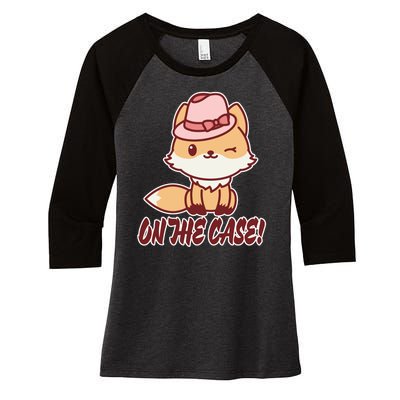 Foxy On That Case Cute Fox Women's Tri-Blend 3/4-Sleeve Raglan Shirt