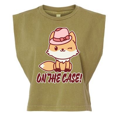 Foxy On That Case Cute Fox Garment-Dyed Women's Muscle Tee