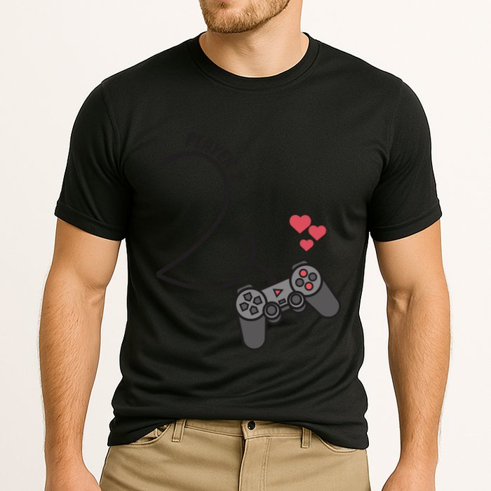 Funny Player 1 Player 2 Matching Gamer Couple Him Her Funny Gift Cooling Performance Crew T-Shirt