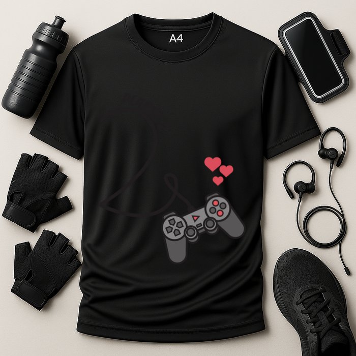Funny Player 1 Player 2 Matching Gamer Couple Him Her Funny Gift Cooling Performance Crew T-Shirt