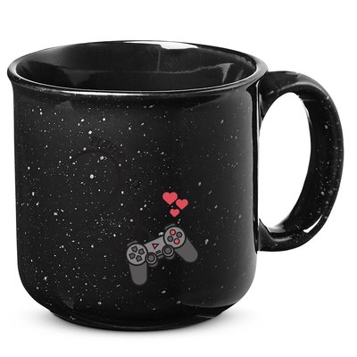 Funny Player 1 Player 2 Matching Gamer Couple Him Her Funny Gift 15oz Campfire Ceramic Mug