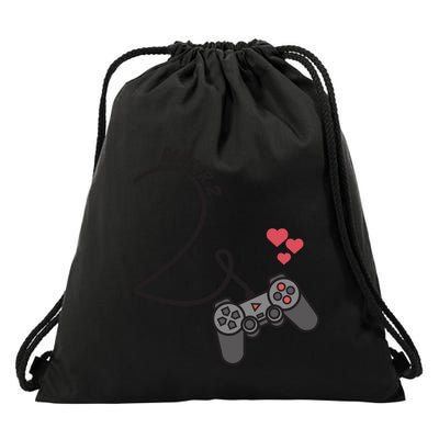 Funny Player 1 Player 2 Matching Gamer Couple Him Her Funny Gift Drawstring Bag